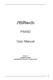ASRock P4i45D R3.0 User Manual