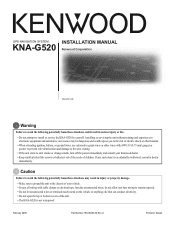 Kenwood KNA-G520 User Manual 1