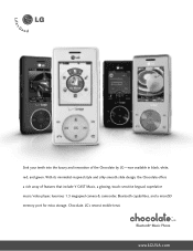 LG VX8500 Chocolate Data Sheet (English)