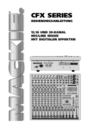 Mackie CFX16 Owner's Manual (German)