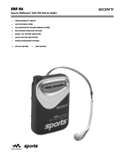 Sony SRF-86 Marketing Specifications
