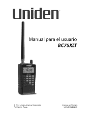Uniden BC75XLT Spanish Owner's Manual