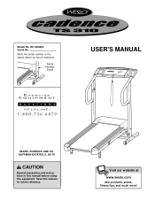 Weslo Cadence Ts 310 Treadmill English Manual