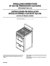 Whirlpool TGG222VDB Installation Instructions