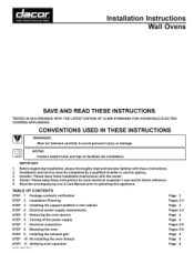 Dacor ECS230SCH Installation Instructions