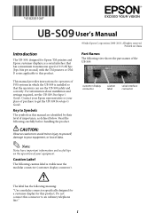 Epson TM-H6000V UB-S09 Users Manual