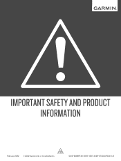 Garmin dezl Headsets Important Safety and Product Information