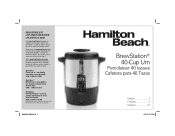 Hamilton Beach 40514 Use and Care Manual