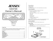 Jensen CD4720 Owners Manual