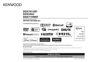 Kenwood DDX7015BT Operation Manual