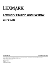 Lexmark E460DW User Manual