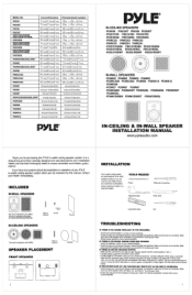 Pyle UPDIWS12 Instruction Manual