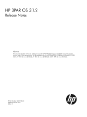 HP 3PAR StoreServ 7200 2-node HP 3PAR OS 3.1.2 Release Notes
