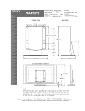 Sony SU-P50T2 Dimensions Diagram (SU50PT2)