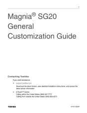Toshiba SG20 Customization Guide