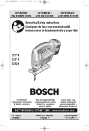 Bosch 52314B Operating Instructions