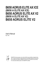 Gigabyte B650 AORUS ELITE AX ICE User Manual