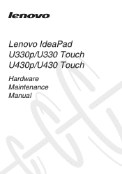 Lenovo IdeaPad U430 Touch Hardware Maintenance Manual - Lenovo IdeaPad U330p, U330 Touch, U430p, U430 Touch