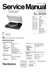Panasonic SL-BD20D Service Manual