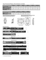 Sony PFM-42X1S Dimensions Diagrams