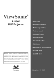 ViewSonic PJ260D PJ260D User Guide