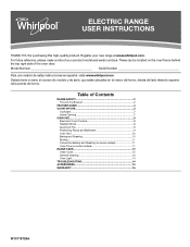 Whirlpool WFE775H0H Owners Manual