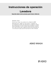 Asko W6424 User manual W6424 Use & Care Guide ES (Spanish UCG 2+1 Warranty)