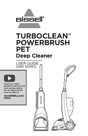 Bissell TurboClean PowerBrush Pet Carpet Cleaner 2085 User Guide