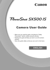 Canon PowerShot SX500 IS User Guide