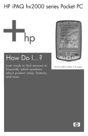 HP Hx2790b HP iPAQ hx2000 series Pocket PC - How Do I...?