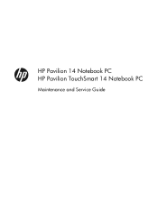 HP Pavilion 14-n100 Maintenance and Service Guide