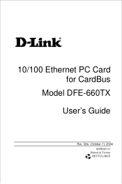 D-Link DFE-660TX Product Manual