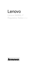 Lenovo S6000L Europe - Lenovo S6000L-F Regulatory Notice V1.0