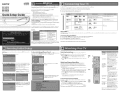 Sony KDL-26ML130 Quick Setup Guide