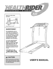 HealthRider A60 Treadmill English Manual