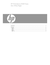 HP Xw8400 HP Workstations RAID Primer