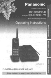Panasonic KXTC900B KXTC900B User Guide