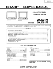 Sharp 20LK61M Service Manual