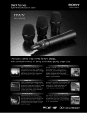 Sony DWRR02D/42 Brochure (DWX Spec Sheet)