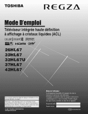 Toshiba 32HL67 Owner's Manual - French