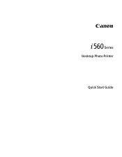 Canon i560 Series i560 Quick Start Guide