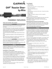 Garmin GHP Reactor Steer-by-wire Corepack for Volvo-Penta Installation Instructions