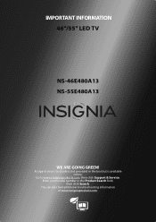 Insignia NS-46E480A13 Important Information (English)