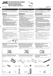 JVC KD-DV5500 Installation Manual