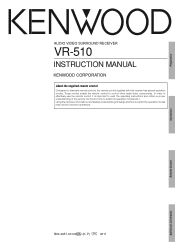 Kenwood VR-510 User Manual
