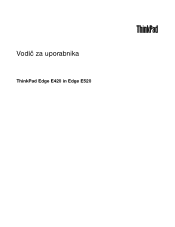 Lenovo ThinkPad Edge E520 (Slovenian) User Guide