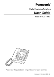 Panasonic KX-T7667-B KXT7667 User Guide