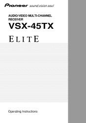 Pioneer VSX-45TX Owner's Manual