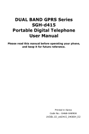 Samsung SGH-D415 User Manual (ENGLISH)