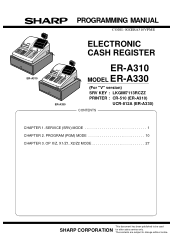 Sharp ER-A330 Programmer Manual